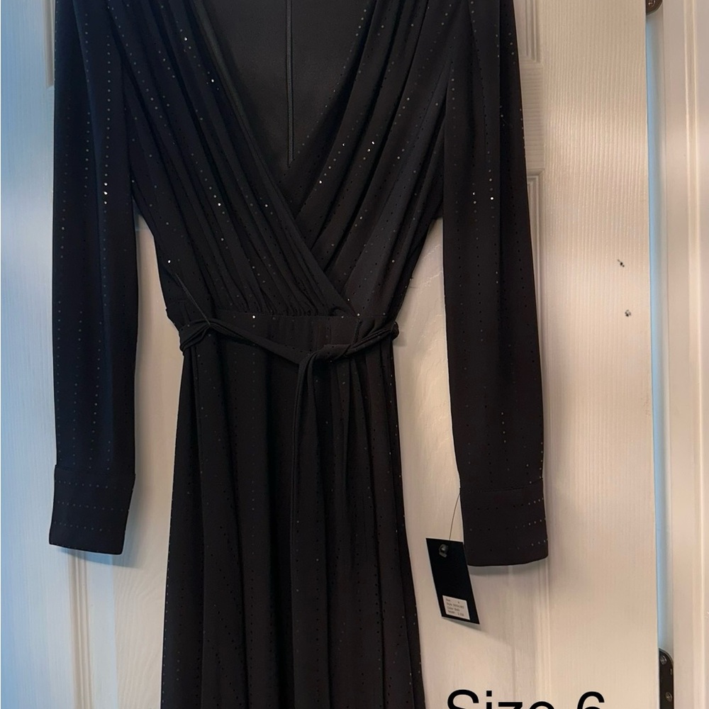 Elegant Black Wrap Dress
